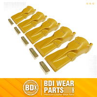 BDI Wear Parts V23SYL Esco Style Dirt Bucket Teeth Digging Tooth with V23PN Pins - 5 Set