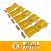 BDI Wear Parts V23SYL Esco Style Dirt Bucket Teeth Digging Tooth with V23PN Pins - 5 Set