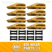 BDI Wear Parts 6684447 Trenching Bucket Teeth, Bobcat Style Skid Steer Backhoe Bolt On Tooth Unitooth - 8 Pack