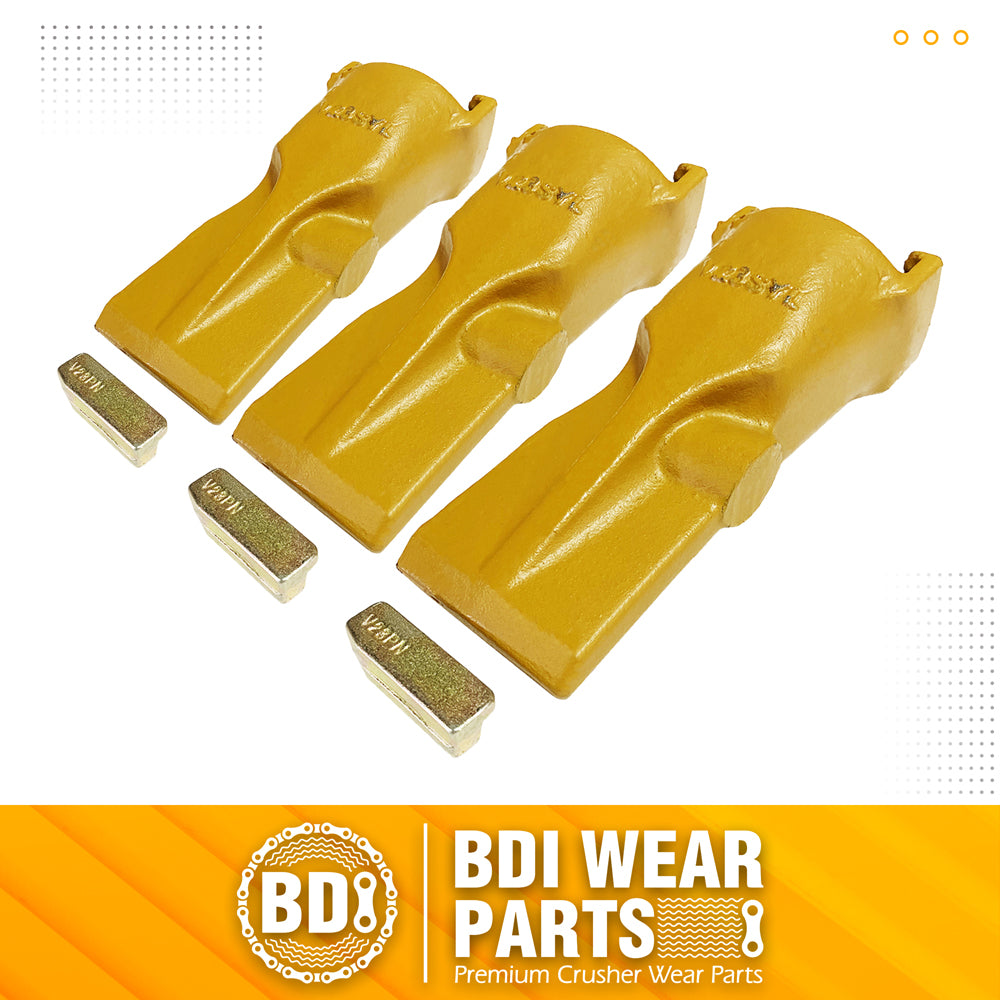 BDI Wear Parts V23SYL Esco Style Dirt Bucket Teeth Digging Tooth with V23PN Pins - 3 Set