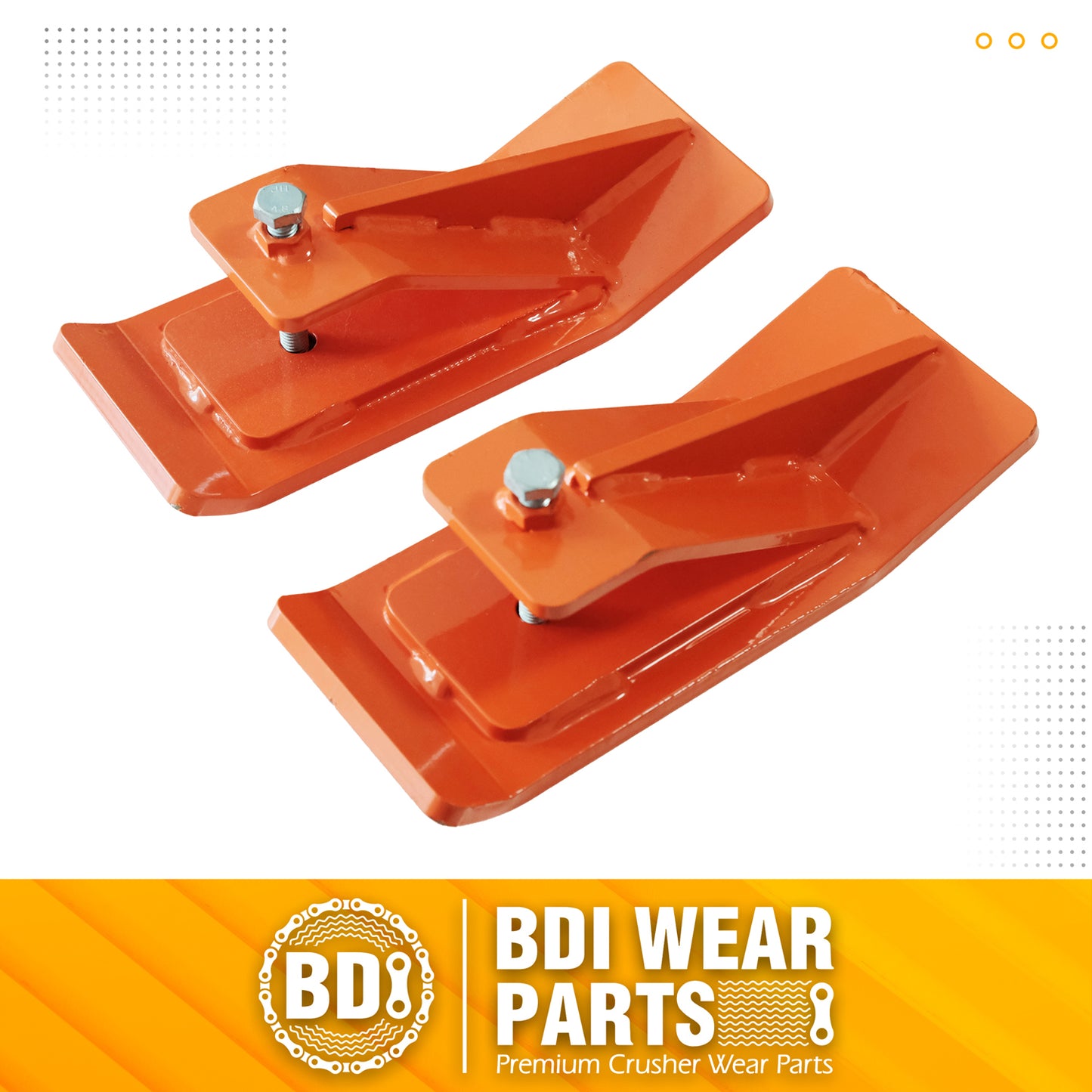 2PCS Tractor Bucket Protector Heavy Duty Steel Snow Plow Attachments Skid Edge Protector Turf Tamer Skid Protector with Lock Nuts and Bolts - Orange