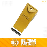 BDI Wear Parts X156S Short Dirt Teeth Hensley Style Bucket Teeth/Tooth with P156 Roll Pin - 1 Pack