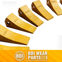 BDI WEAR PARTS 230SP Casting Backhoe Bucket Teeth with TF23P Flex Pin for 23 & 230 Series Skid Steer Loaders and Excavators - 10 Pack