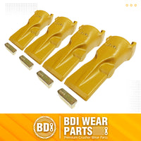 BDI Wear Parts V23SYL Esco Style Dirt Bucket Teeth Digging Tooth with V23PN Pins - 4 Set