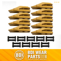 BDI Wear Parts 6684447 Trenching Bucket Teeth, Bobcat Style Skid Steer Backhoe Bolt On Tooth Unitooth - 9 Pack