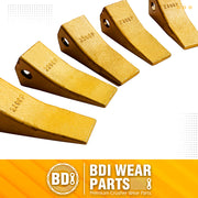 BDI WEAR PARTS 230SP Casting Backhoe Bucket Teeth with TF23P Flex Pin for 23 & 230 Series Skid Steer Loaders and Excavators - 5 Pack