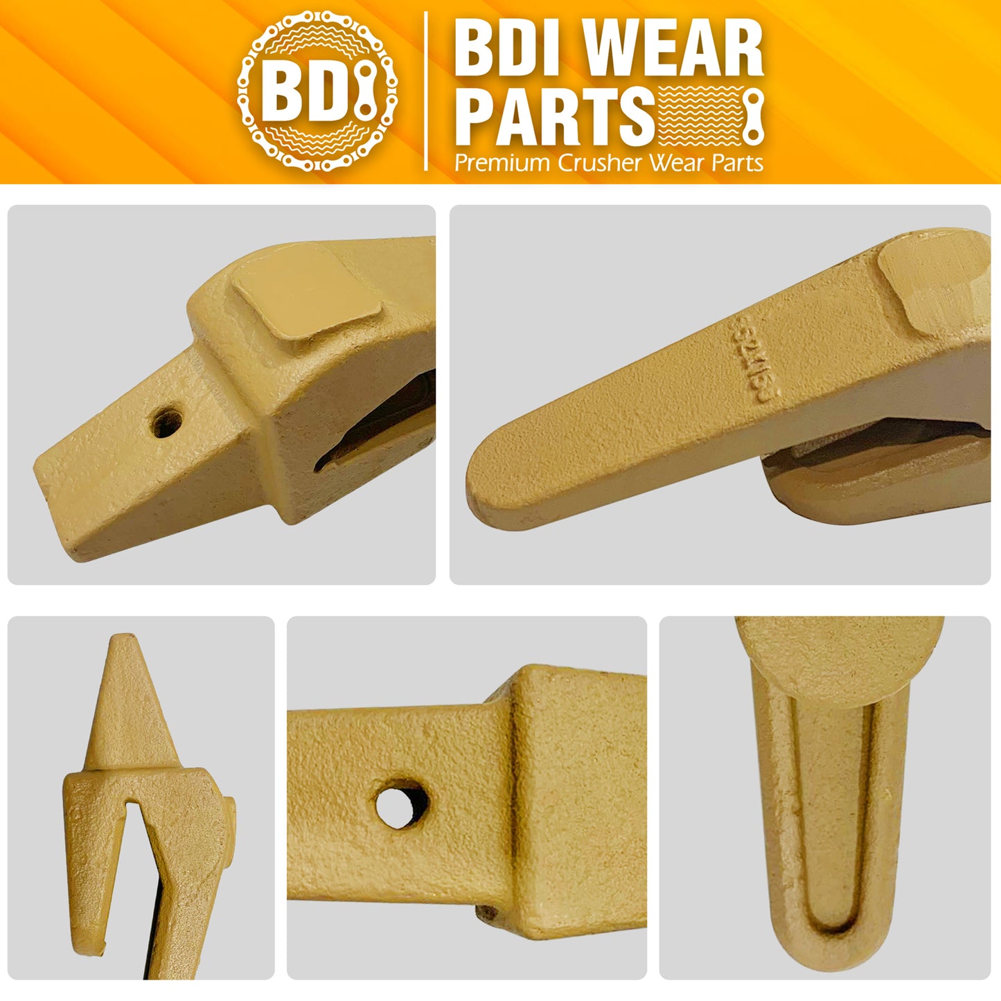 BDI Wear Parts 1 Pack 552X156 Weld On Adapter for X156 Hensley Style Bucket Teeth