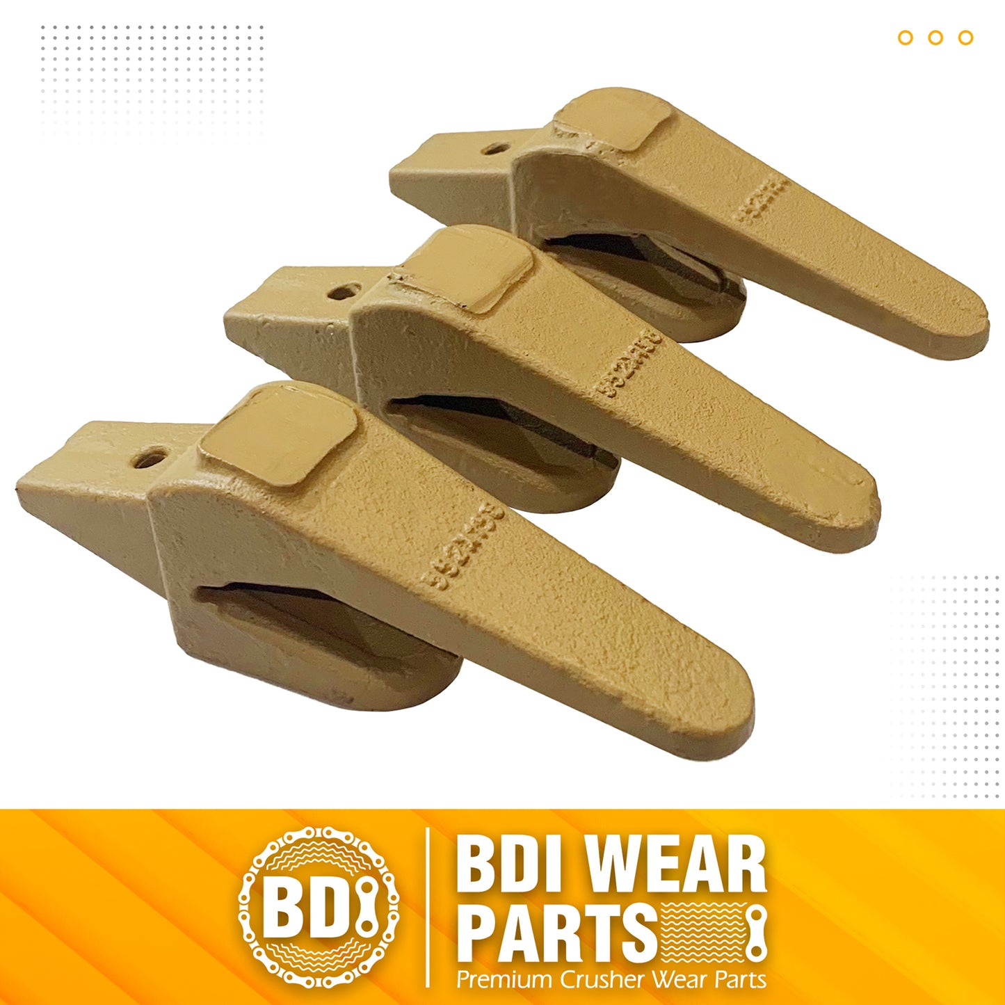 BDI Wear Parts 3 Pack 552X156 Weld On Adapter for X156 Hensley Style Bucket Teeth