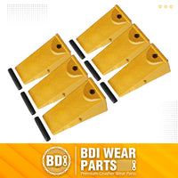 BDI Wear Parts X156 Dirt Teeth Hensley Style Bucket Teeth/Tooth & P156 Roll Pins - 6 Pack