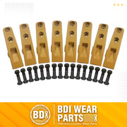 BDI Wear Parts 6684447 Trenching Bucket Teeth, Bobcat Style Skid Steer Backhoe Bolt On Tooth Unitooth - 8 Pack