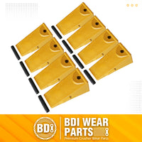 BDI Wear Parts X156 Dirt Teeth Hensley Style Bucket Teeth/Tooth & P156 Roll Pins - 8 Pack