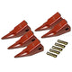 BDI Wear Parts 23TL Tiger Bucket Teeth Bucket Digging Teeth/Bucket Tooth with 23FP Flex Pins - 5 Pack