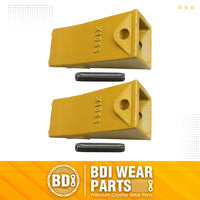 BDI Wear Parts X156S Short Dirt Teeth Hensley Style Bucket Teeth/Tooth with P156 Roll Pins - 2 Pack