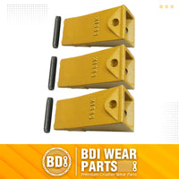 BDI Wear Parts X156S Short Dirt Teeth Hensley Style Bucket Teeth/Tooth with P156 Roll Pins - 3 Pack