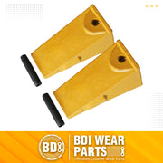 BDI Wear Parts X156 Dirt Teeth Hensley Style Bucket Teeth/Tooth & P156 Roll Pins - 2 Pack