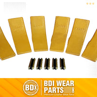 BDI WEAR PARTS 230SP Casting Backhoe Bucket Teeth with TF23P Flex Pin for 23 & 230 Series Skid Steer Loaders and Excavators - 10 Pack