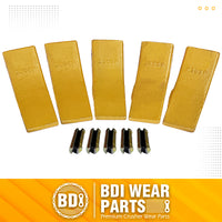 BDI WEAR PARTS 230SP Casting Backhoe Bucket Teeth with TF23P Flex Pin for 23 & 230 Series Skid Steer Loaders and Excavators - 5 Pack
