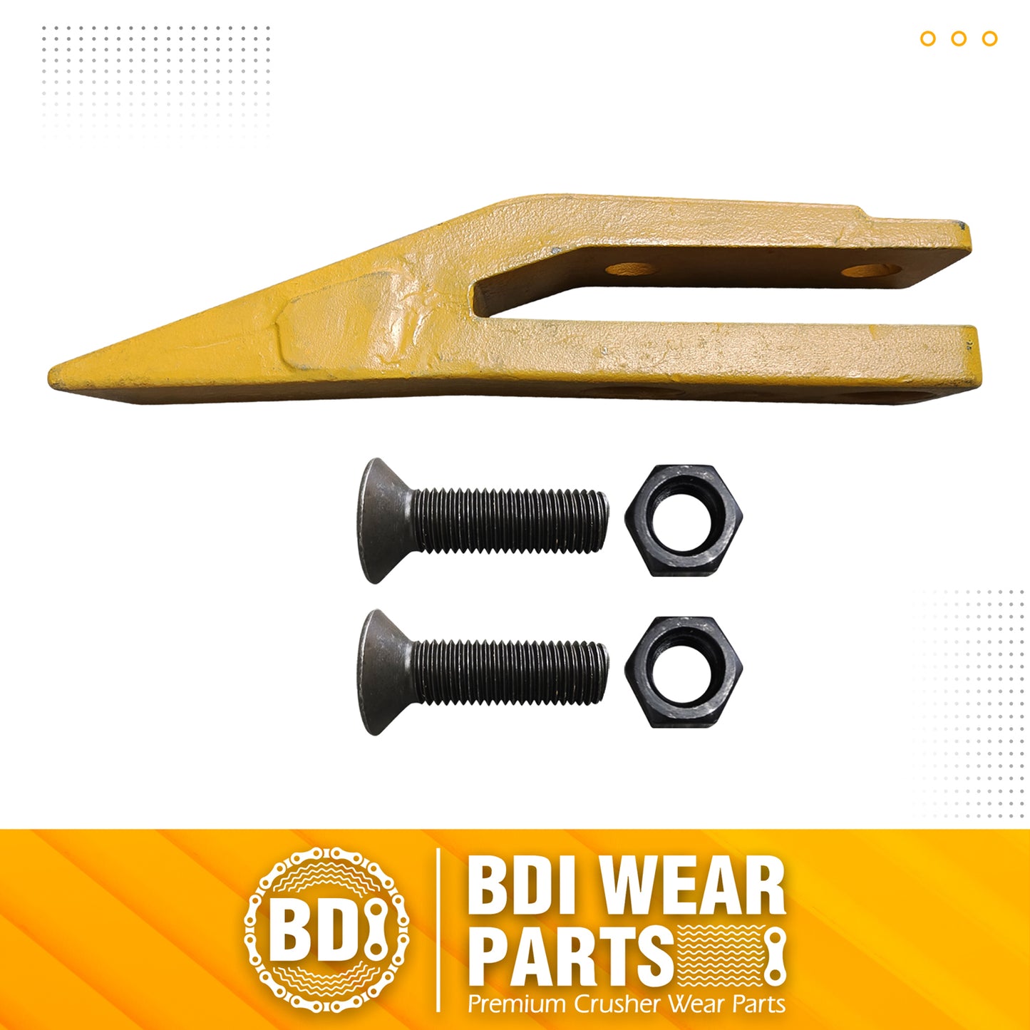 1358203 Bucket Teeth 6Y6335 Caterpillar Style Backhoe Loader / Excavator Unitooth with Bolts and Nuts - 1 Set