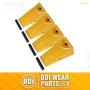 BDI Wear Parts X156 Dirt Teeth Hensley Style Bucket Teeth/Tooth & P156 Roll Pins - 4 Pack