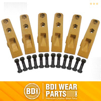 BDI Wear Parts 6684447 Trenching Bucket Teeth, Bobcat Style Skid Steer Backhoe Bolt On Tooth Unitooth - 6 Pack