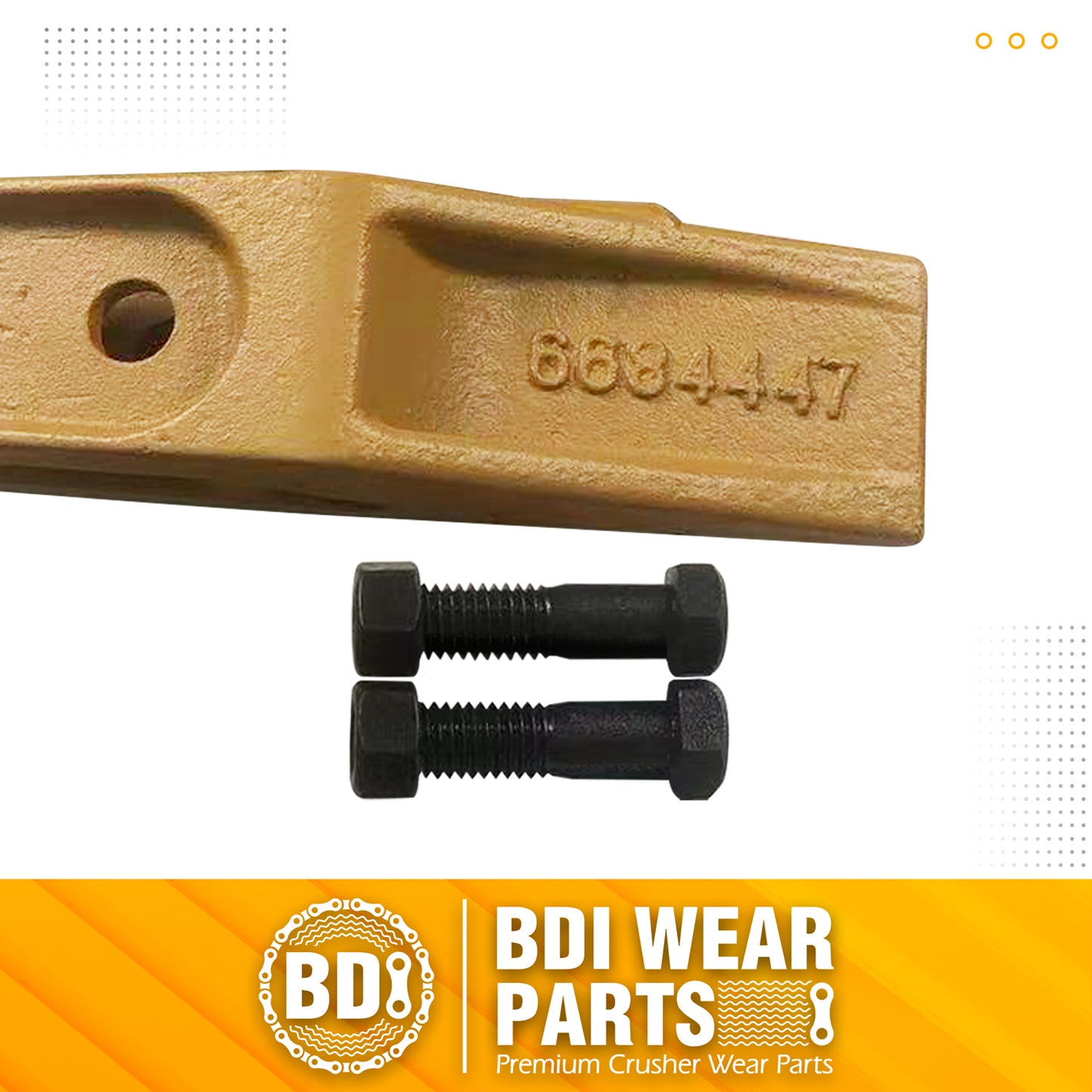 BDI Wear Parts 6684447 Trenching Bucket Teeth, Bobcat Style Skid Steer Backhoe Bolt On Tooth Unitooth - 2 Pack