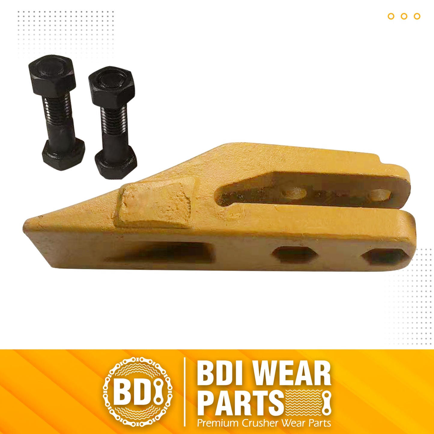 BDI Wear Parts 6684447 Trenching Bucket Teeth, Bobcat Style Skid Steer Backhoe Bolt On Tooth Unitooth - 2 Pack