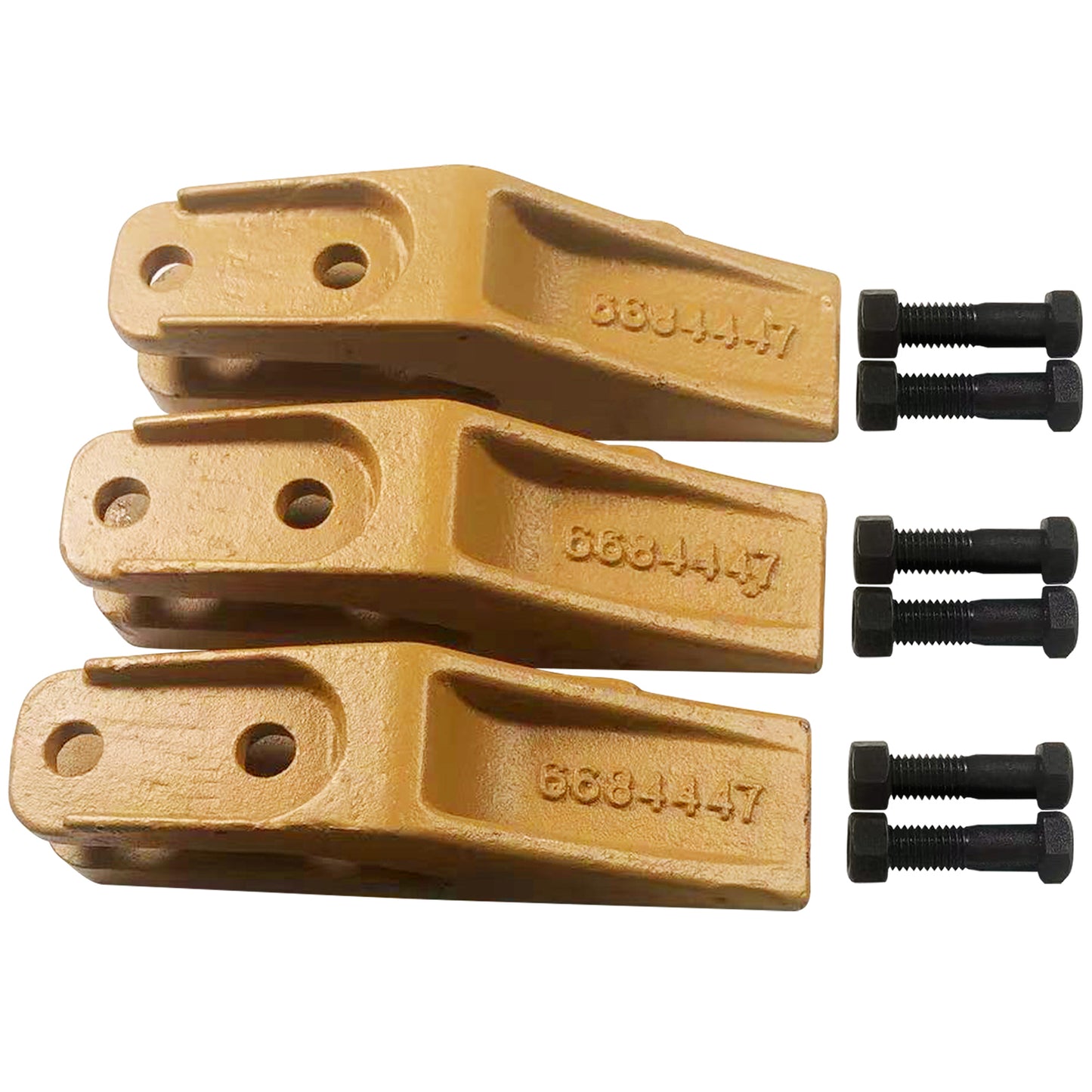 BDI Wear Parts 6684447 Trenching Bucket Teeth, Bobcat Style Skid Steer Backhoe Bolt On Tooth Unitooth - 3 Pack