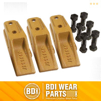 BDI Wear Parts 6684447 Trenching Bucket Teeth, Bobcat Style Skid Steer Backhoe Bolt On Tooth Unitooth - 3 Pack