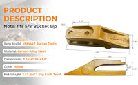 BDI Wear Parts 6684447 Trenching Bucket Teeth, Bobcat Style Skid Steer Backhoe Bolt On Tooth Unitooth - 4 Pack