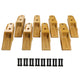 BDI Wear Parts 6684447 Trenching Bucket Teeth, Bobcat Style Skid Steer Backhoe Bolt On Tooth Unitooth - 8 Pack