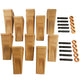 BDI Wear Parts 6Y3222 Caterpillar Style Bucket Teeth with Pins and Retainer Clips, CAT Style 6Y-3222 Long Tip J225 Replacement Dirt Tooth for Excavator - 10PK