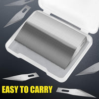 100 Pack Exacto Knife Blades, SK5 Steel #11 Blades with Storage Box, Precision Hobby Knife for Carving, Scrapbooking, Modeling, DIY, Art Projects