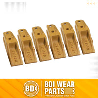 BDI Wear Parts 6684447 Trenching Bucket Teeth, Bobcat Style Skid Steer Backhoe Bolt On Tooth Unitooth - 6 Pack