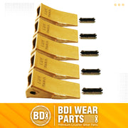 BDI Wear Parts 23 230 Series Skid Steer Bucket Digging Teeth/Tooth with TF23P Flex Pins - 10 Pack