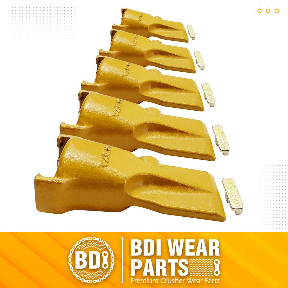 BDI Wear Parts V23SYL Esco Style Dirt Bucket Teeth Digging Tooth with V23PN Pins - 5 Set