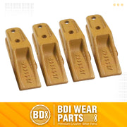 BDI Wear Parts 6684447 Trenching Bucket Teeth, Bobcat Style Skid Steer Backhoe Bolt On Tooth Unitooth - 4 Pack