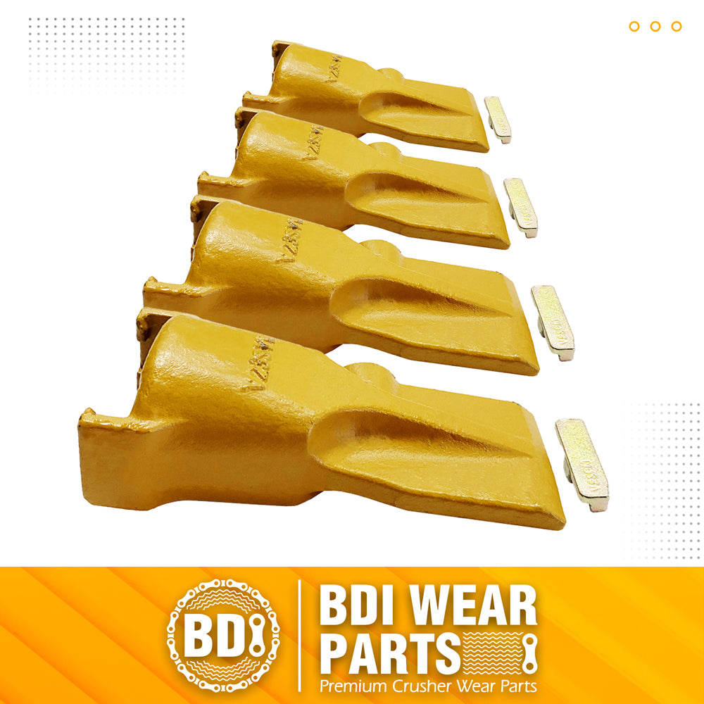 BDI Wear Parts V23SYL Esco Style Dirt Bucket Teeth Digging Tooth with V23PN Pins - 4 Set