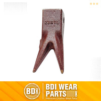 BDI Wear Parts Assembly U43792 Bucket Tooth Adapter +23 23WTL Bucket Teeth with TF23P Flex Pins/Weld on Bucket Teeth Compatible with Hensley Excavator