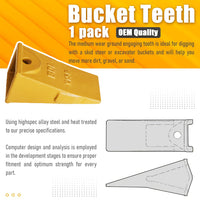 BDI Wear Parts X156 Dirt Teeth Hensley Style Bucket Teeth/Tooth & P156 Roll Pin - 1 Pack