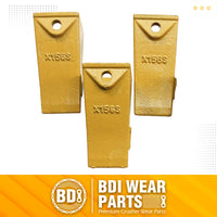 BDI Wear Parts X156S Short Dirt Teeth Hensley Style Bucket Teeth/Tooth with P156 Roll Pins - 3 Pack