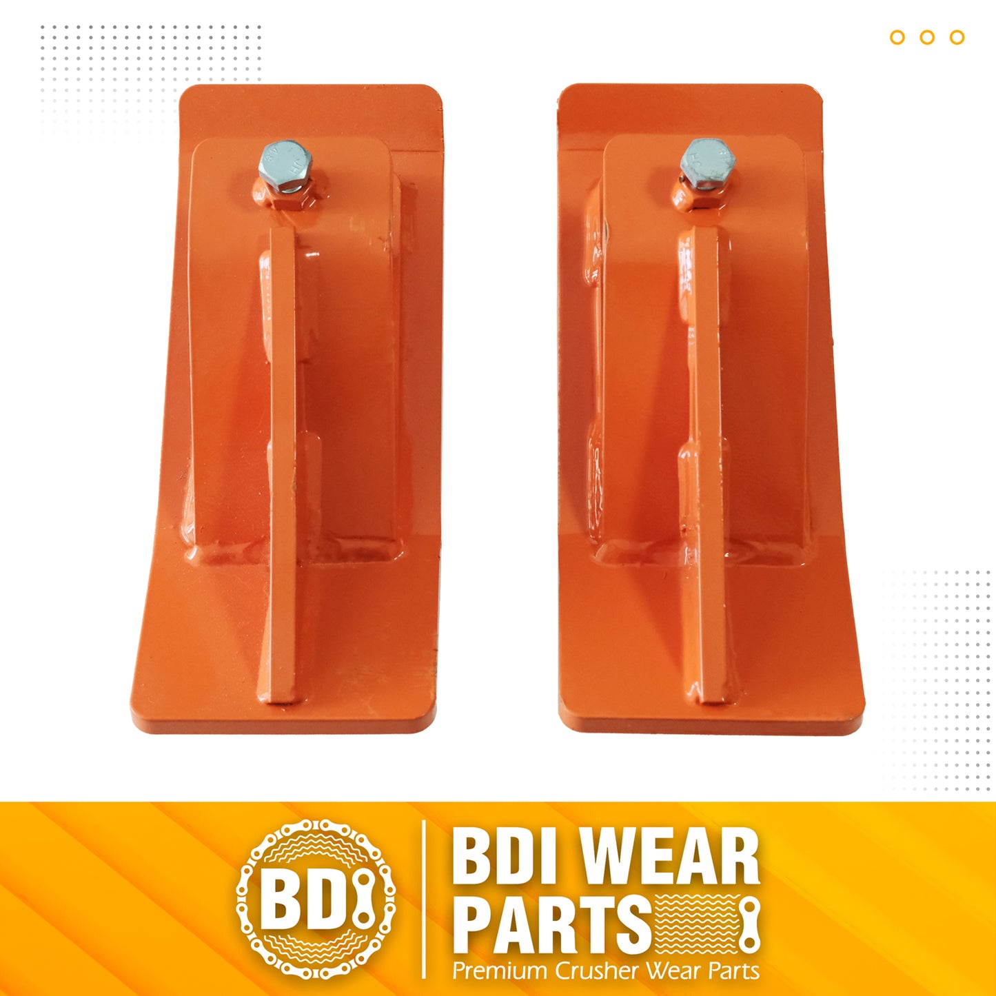 2PCS Tractor Bucket Protector Heavy Duty Steel Snow Plow Attachments Skid Edge Protector Turf Tamer Skid Protector with Lock Nuts and Bolts - Orange