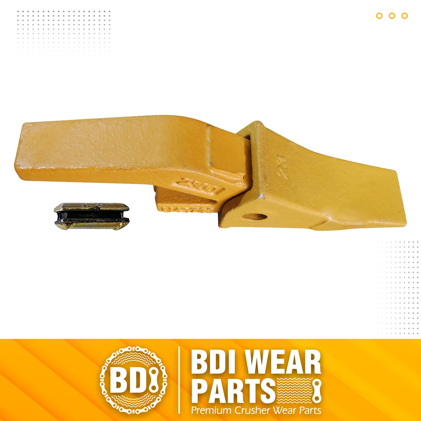 BDI Wear Parts Assembly U43792 Bucket Tooth Adapter + 23 230HX Bucket Teeth with TF23P Flex Pins/Weld on Bucket Teeth Compatible with Hensley Excavators