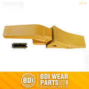 BDI Wear Parts Assembly U43792 Bucket Tooth Adapter + 23 230HX Bucket Teeth with TF23P Flex Pins/Weld on Bucket Teeth Compatible with Hensley Excavators