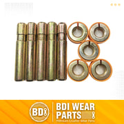 BDI Wear Parts Bucket Teeth Pins 8E6258 8E6259 Retainer Fits CAT J250 1U3251 1U3252 Series - 5PK