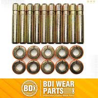 BDI Wear Parts Bucket Teeth Pins 8E6358 and 8E6359 Retainers Fits Cat J350 Caterpillar Style 1U3351 1U3352 Series Tooth - 10 Pack