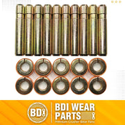 BDI Wear Parts Bucket Teeth Pins 8E6358 and 8E6359 Retainers Fits Cat J350 Caterpillar Style 1U3351 1U3352 Series Tooth - 10 Pack