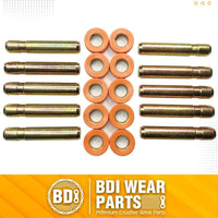 BDI Wear Parts Bucket Teeth Pins 8E6358 and 8E6359 Retainers Fits Cat J350 Caterpillar Style 1U3351 1U3352 Series Tooth - 10 Pack