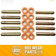 BDI Wear Parts Bucket Teeth Pins 8E6358 and 8E6359 Retainers Fits Cat J350 Caterpillar Style 1U3351 1U3352 Series Tooth - 10 Pack
