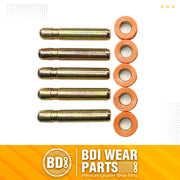 BDI Wear Parts Bucket Teeth Pins 8E6358 and 8E6359 Retainers Fits Cat J350 Caterpillar Style 1U3351 1U3352 Series Tooth - 5 Pack