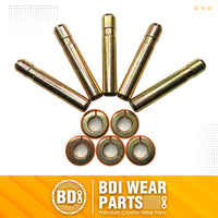 BDI Wear Parts Bucket Teeth Pins 8E6358 and 8E6359 Retainers Fits Cat J350 Caterpillar Style 1U3351 1U3352 Series Tooth - 5 Pack